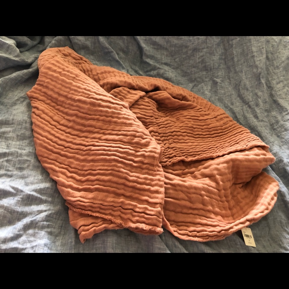 Anthropologie TerraCotta Gauze Throw - NWT